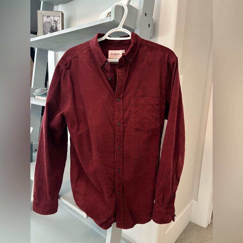 Goodfellows & Co Burgundy Button-Up Shirt
